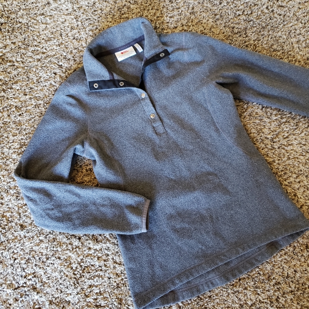 FJALLRAVEN Gray Ovik Fleece Sweater Size XS